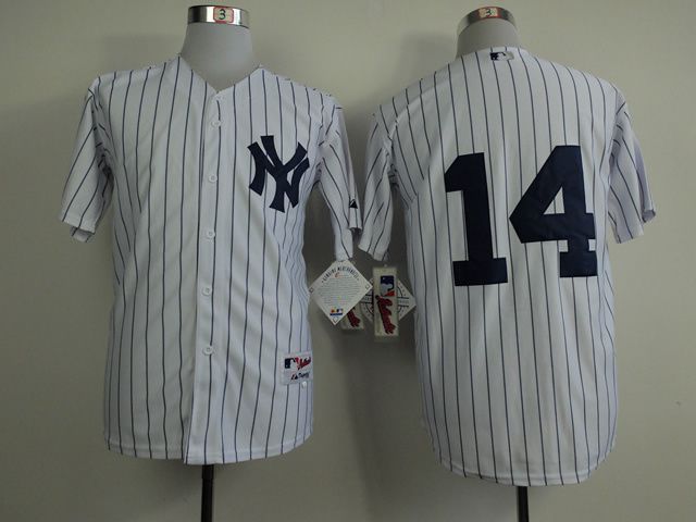 Men New York Yankees 14 No name White MLB Jerseys